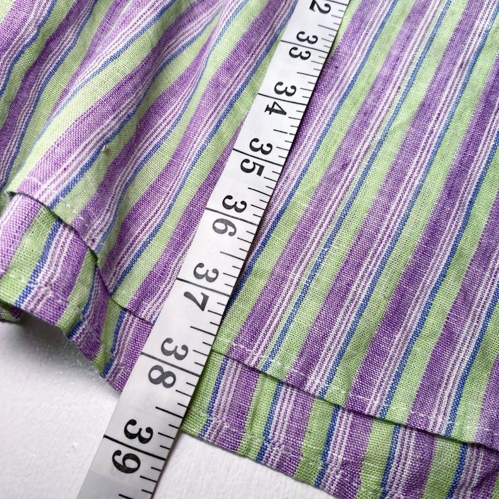Unbranded Striped Green and Purple Long Mini Dress - Picture 13 of 14